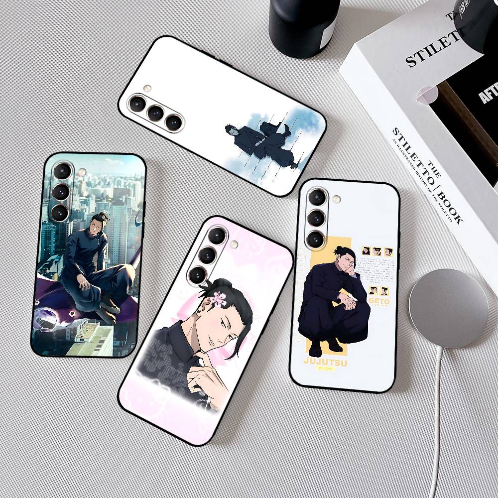 Phone Cases Jujutsu Kaisen - Suguru Geto スマホケース ブラック 超薄型 耐衝撃ケース