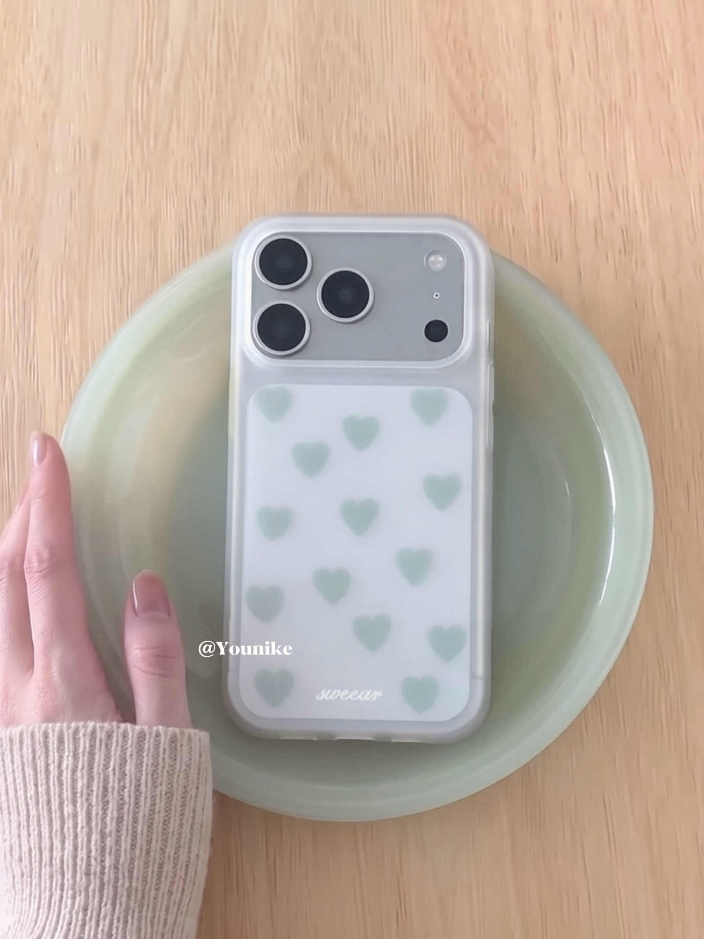韓国風のシンプルなミストグリーン＆ブルーの「愛」をモチーフに - Phone Cases Iphone 13 のレビューと価格