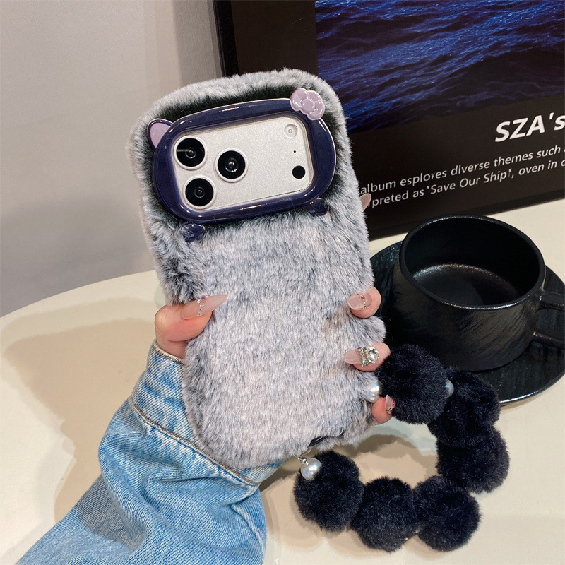 高級感のある無地のファー素材のプラッシュフォンケース iPh - Phone Cases Iphone 13 のレビューと価格