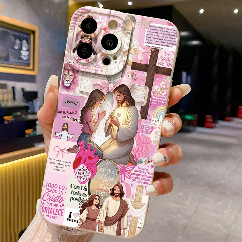 宗教的なカラフルなペイントのイエス像TPUソフトフォンケース - Phone Cases Xr Iphone のレビューと価格